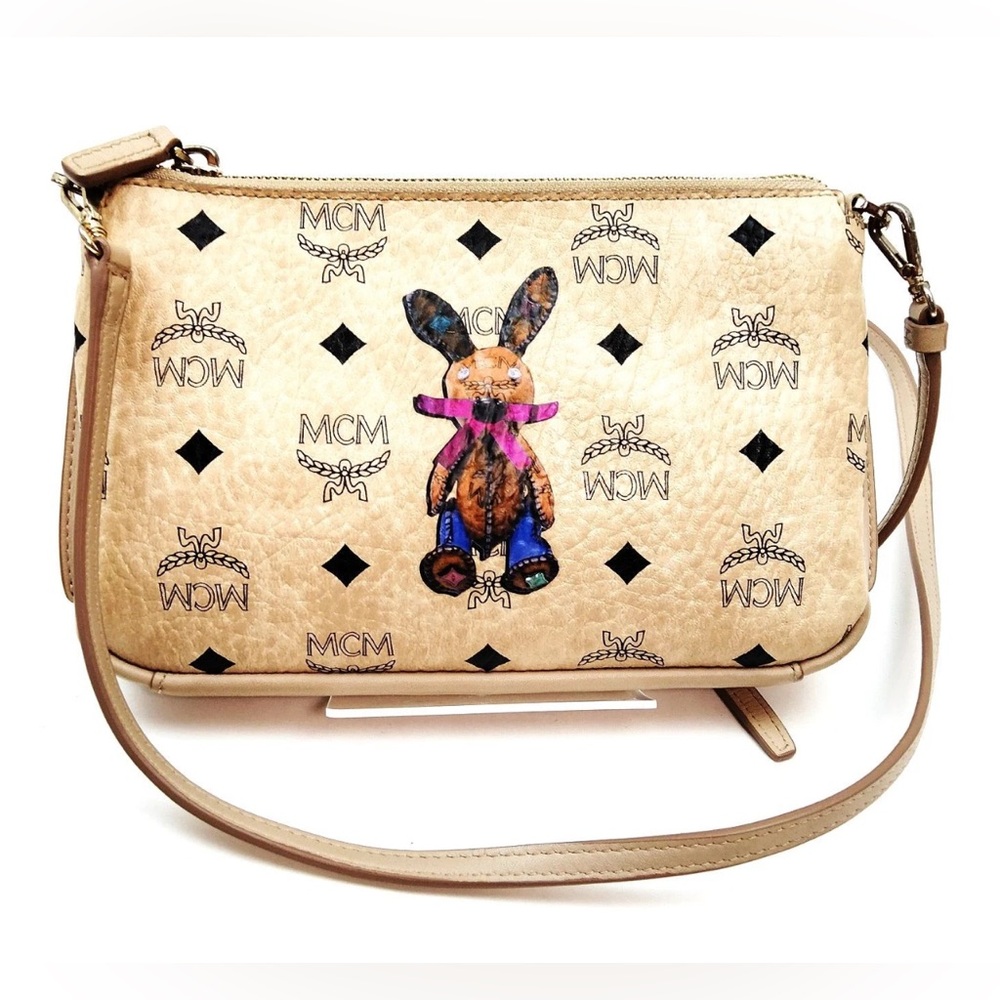 MCM Beige Crossbody Bag Limited Edition Design Authentic